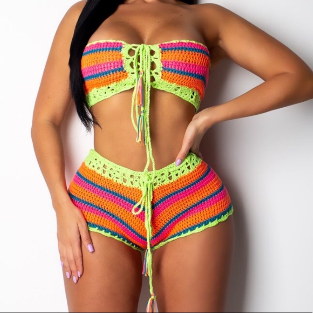 Colorful Crochet bathing suit